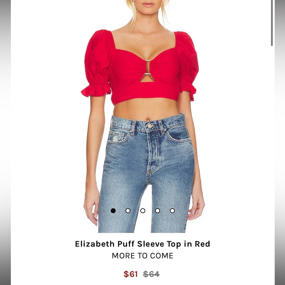 New with tags revolve more to come red crop top size xs